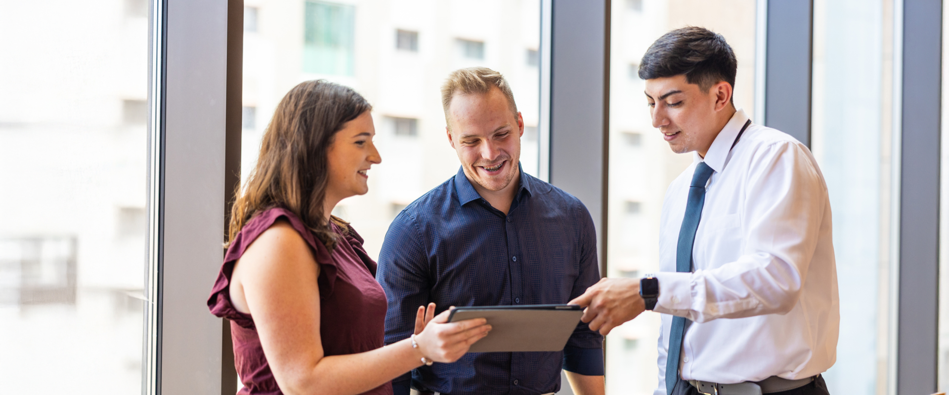 People working on project together